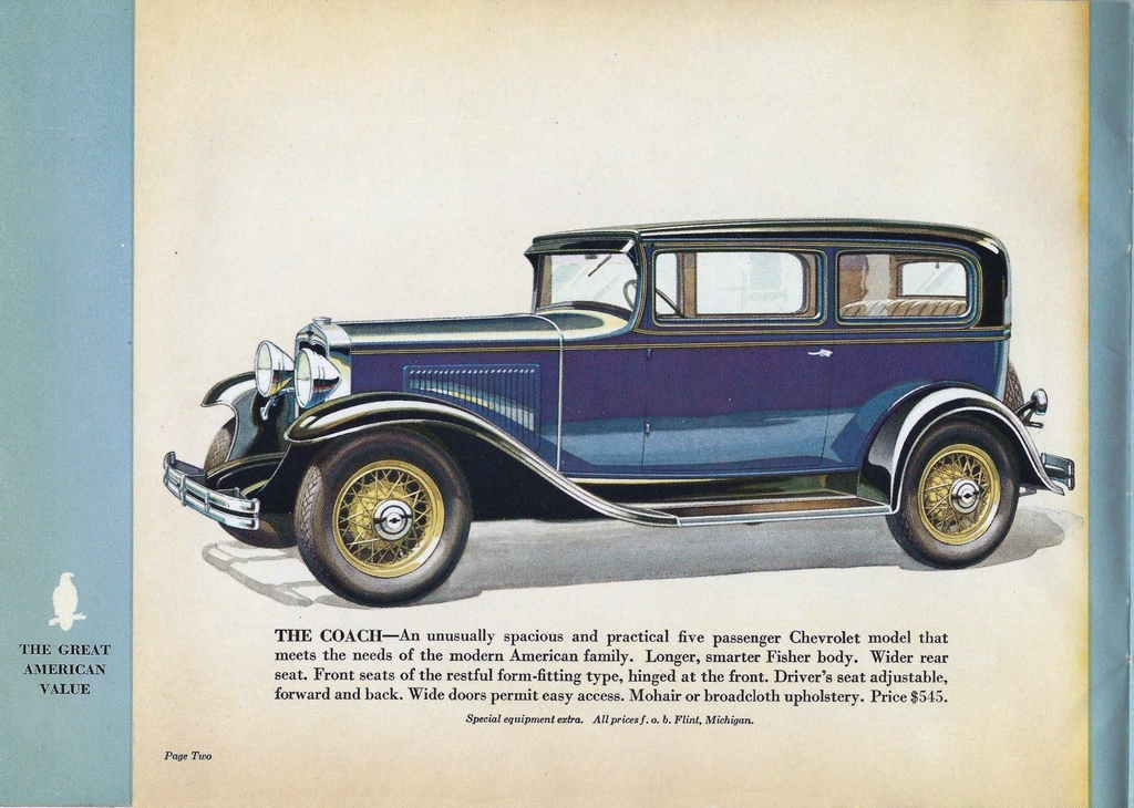 1931 Chevrolet Full Line Brochure Page 19